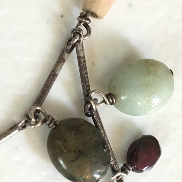 Peyote Bird Sterling & Semi-Precious Stones Necklace - Picture 6 of 11